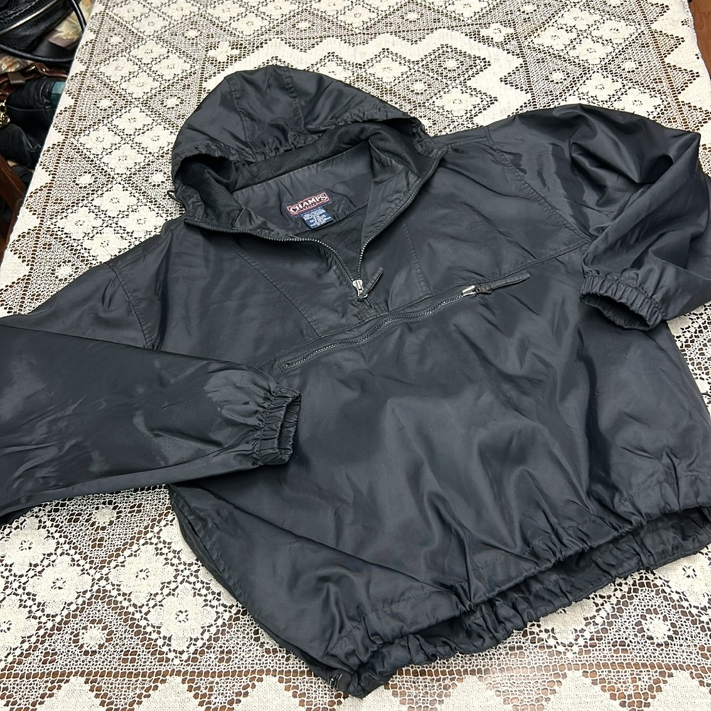 Champs Sports Black Windbreaker Pullover Jacket Men’s M